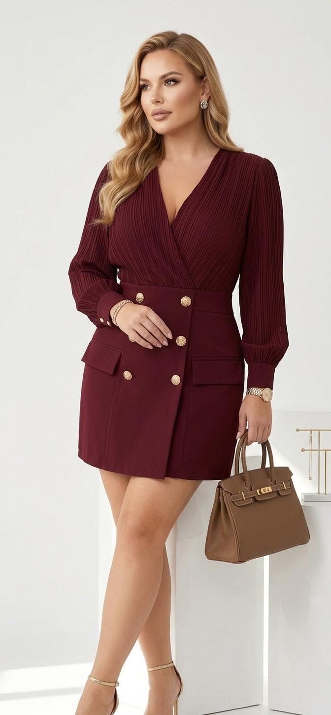 VESTIDO CASUAL TIPO BLAZER
