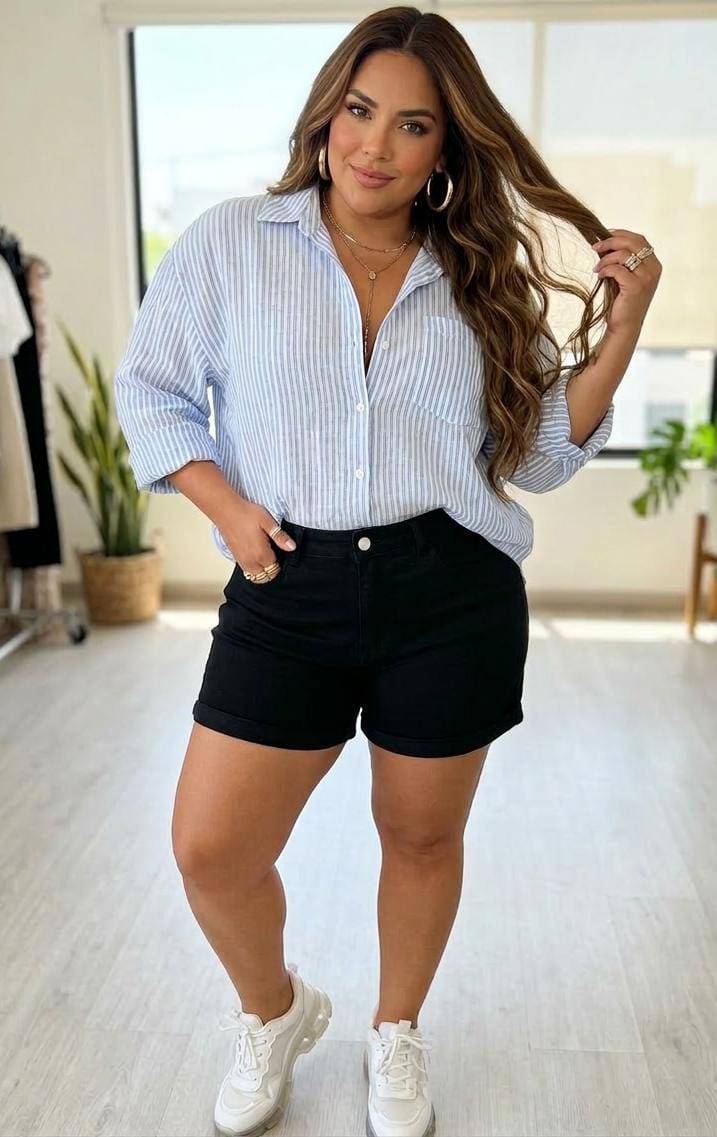 SHORTS DE JEANS NEGRO 5XL
