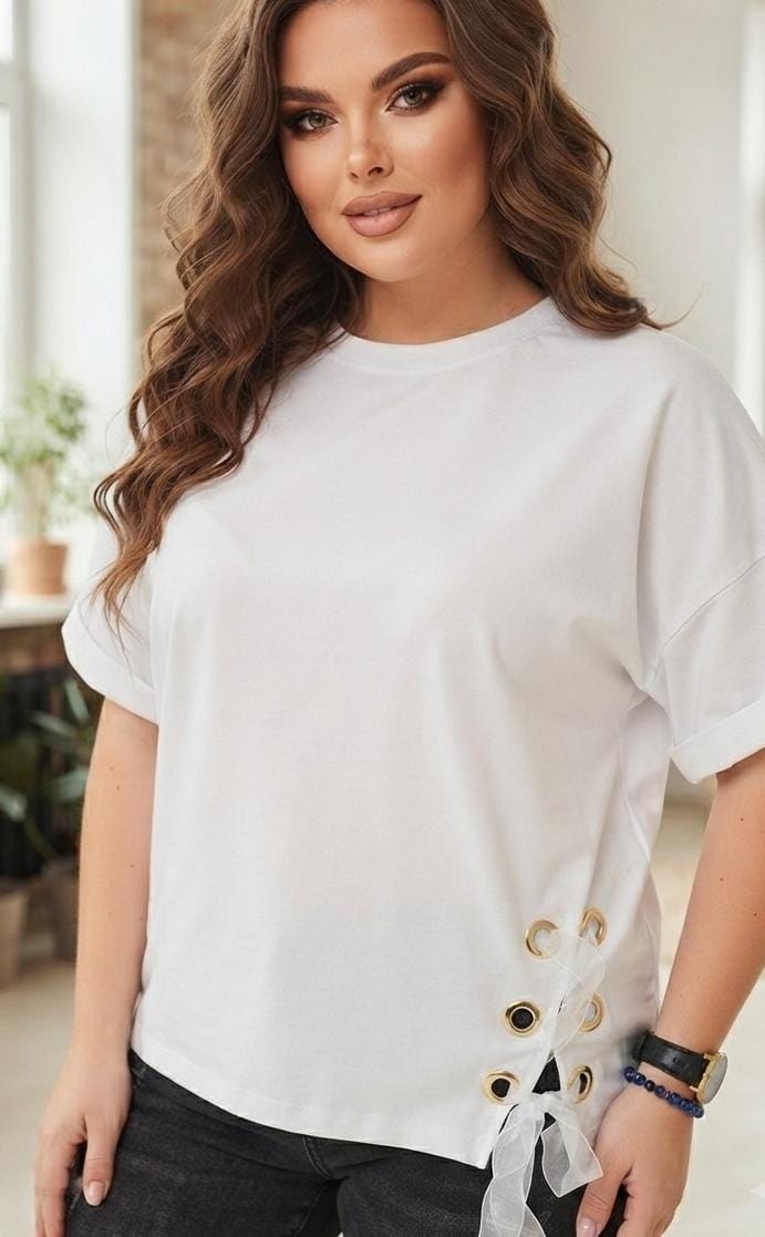 camiseta de color blanco estilo casual